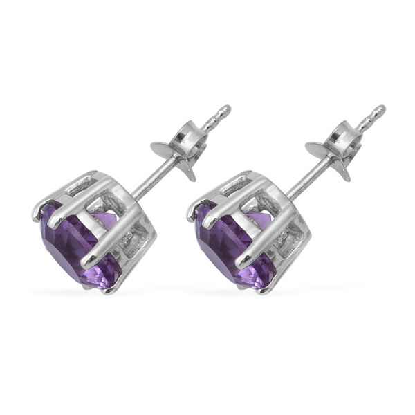 Rose De France Amethyst Ohrstecker 925 Silber Rosevergoldet  2.89 ct image number 3