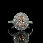 LUXURIANT DIAMOND - Lab Grown Rosa Diamant, Lab Grown Weiß Diamant Ring 585 Weiß und Rosa gold (Größe 19.00) ca. 2.50 ct