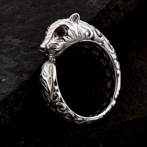 Royal Bali Kollektion- Rhodolith Granat Tiger Ring - 0,10 ct. image number 1