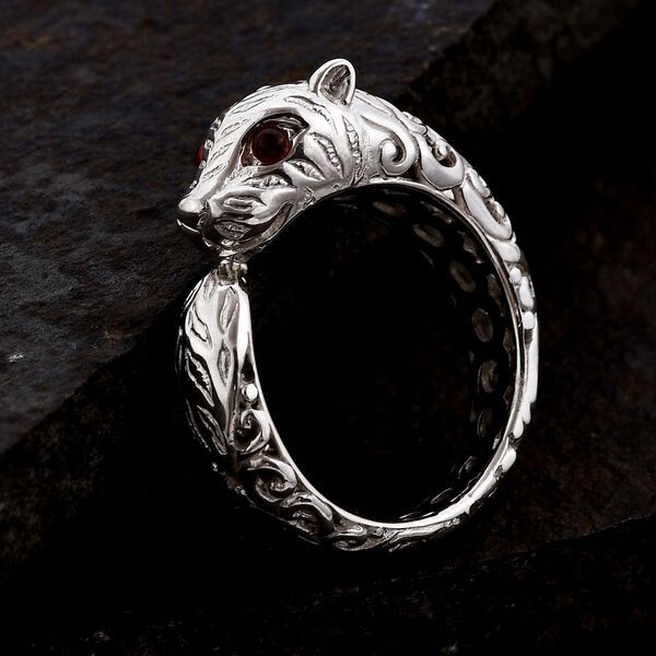 Royal Bali Kollektion- Rhodolith Granat Tiger Ring - 0,10 ct. image number 1