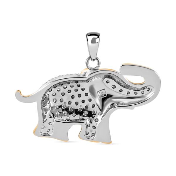 Wei&szlig;er Zirkonia Anh&auml;nger 925 Silber Zweifarbige Beschichtung image number 3