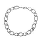 LUSTRO STELLA - Weißer Zirkonia Armband, ca. 19 cm, 925 Silber rhodiniert, ca. 11.1g