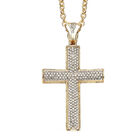 Weißer Kristall-Kreuz-Anhänger mit Kette, 74+5 cm - 2,50 ct. image number 0