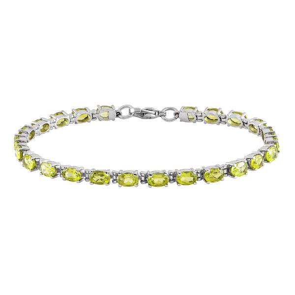 Nat&uuml;rliches Peridot-Armband in Silberton, 10,36 ct