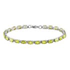 Natürliches Peridot-Armband, ca. 20 cm, ca. Edelstahl, 11.30 ct