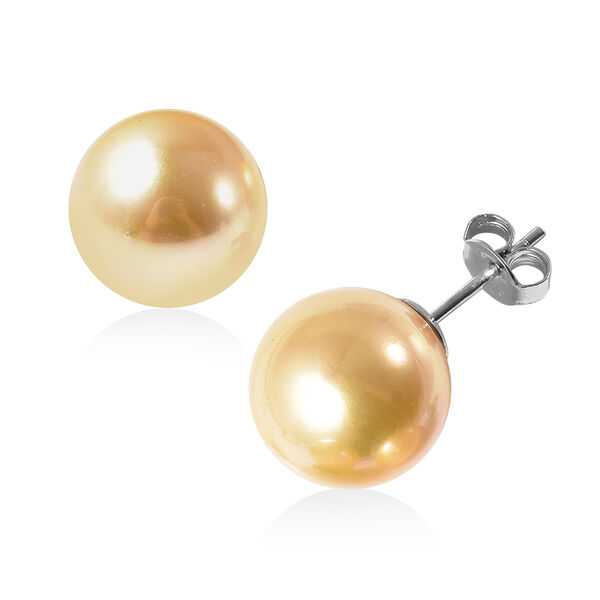 Goldenes Muschelkernperlen-Schmuckset, ca. 50 cm, 925 Silber image number 5