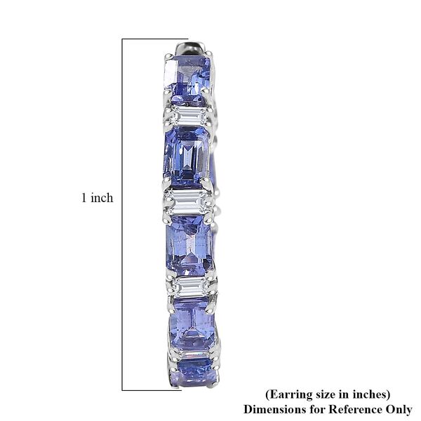 D'Joy AA Tansanit, Moissanit Ohrringe 925 Silber rhodiniert (7-8 Werktage Lieferzeit) ca. 4.22 ct image number 4