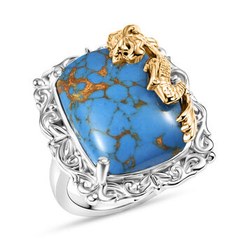 EVER TRUE AA Blauer Mojave T&uuml;rkis Ring Nickelfreies Messing (Gr&ouml;&szlig;e 17.00) ca. 11,80 ct