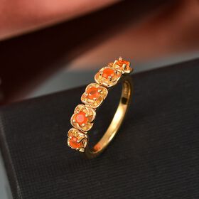 D'Joy mexikanischer purpurroter Feueropal Ring - 0,28 ct.