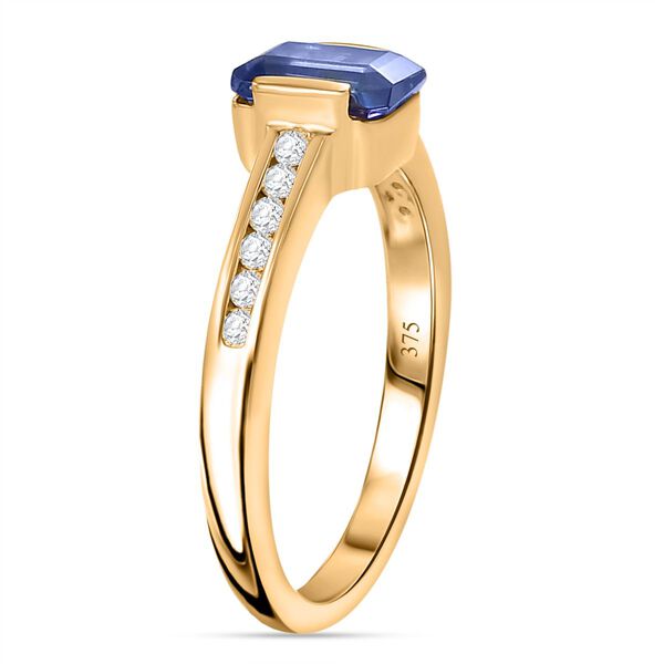 AA Tansanit und Moissanit Ring in 375 Gold - 1,37 ct. image number 5
