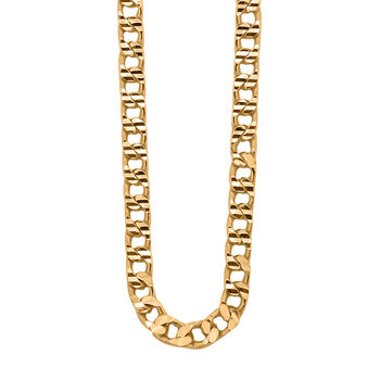 Italienische Panzerkette, ca. 50 cm, 925 Silber vergoldet, ca. 13,91g