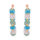 Mehrfarbige Edelsteine Ohrringe, Messing ca. 59.90 ct