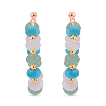 Multi-Edelstein-Ohrringe- 59 ct.