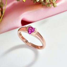 LUXURIANT AAA Labor Rosa Saphir Ring - 0,64 ct.