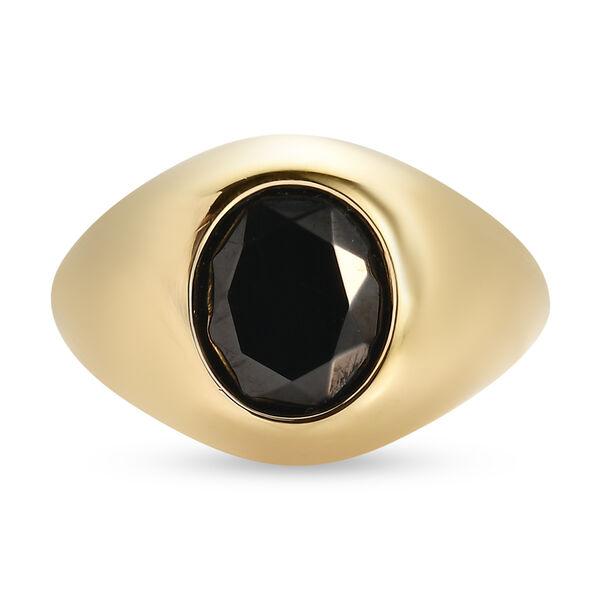 Elite Shungit Ring Messing IP-Gold  ca. 3,19 ct