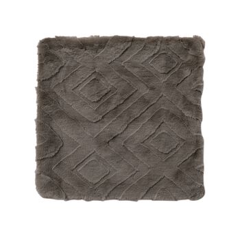 2-tlg. Zierkissenbez&uuml;ge, 60x60 cm und 45x45 cm, kaffeebraun