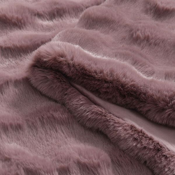 Serenity Night: Superweiche doppellagige Decke, luxuriöses Kunstfell mit Mikroplüschfutter, 150 x 200 cm, Rosenholz image number 6