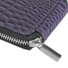 100% echte Leder Crossbody Handy-Geldbörse mit RFID Schutz und Krokoprägung, Violett image number 4