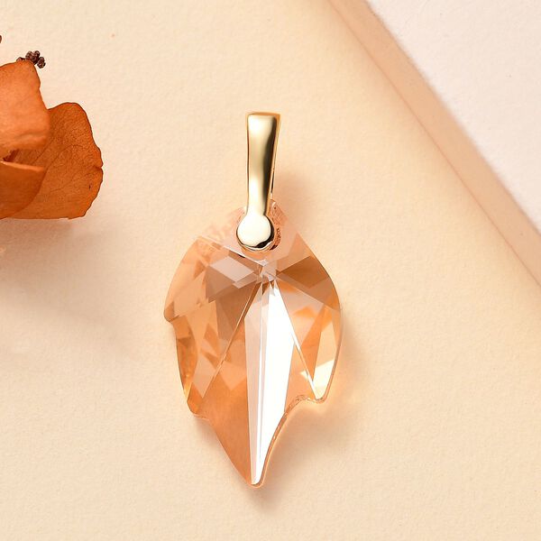 J Francis gefertigt mit SWAROVSKI- Goldener Schatten Swarovski Kristall Anh&auml;nger