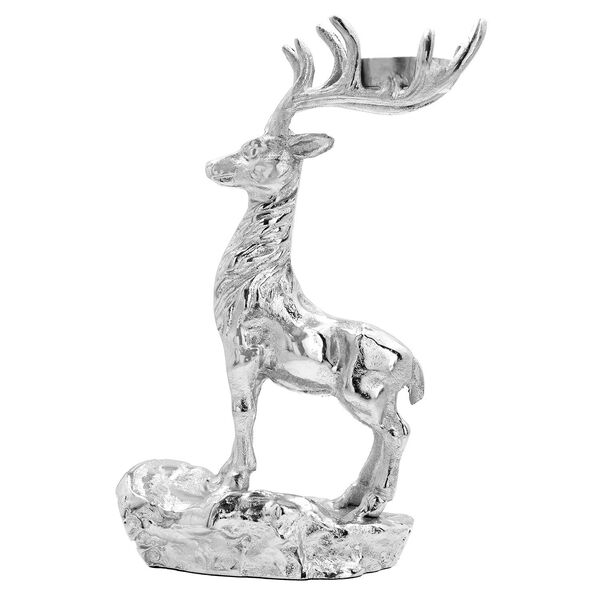 Rentier auf Felsen Kerzenhalter, 17x7,4x30,5 cm image number 4