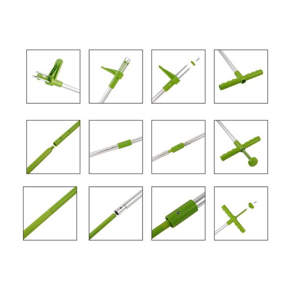 Unkrautentferner in mit verzinkten Eisenn&auml;geln und Aluminiumrohr, Gr&ouml;&szlig;e: 100 cm x 1,9 cm, gr&uuml;n image number 5