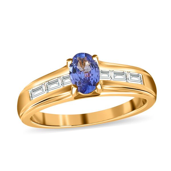 AA Tansanit und Zirkon Ring - 1 ct. image number 4