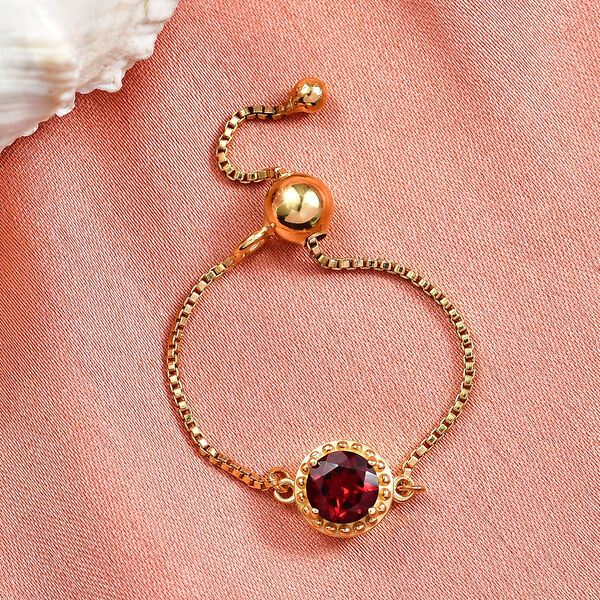 EverTrue flexibler roter Granat Ring, Gr&ouml;&szlig;e 17-21cm - 0,99 ct. image number 1