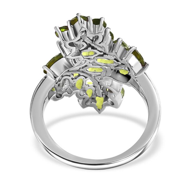 Natürlicher Peridot Ring, Edelstahl (Größe 19.00) ca. 5.31 ct image number 5