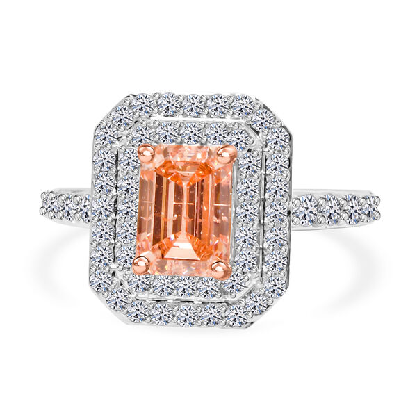 LUXURIANT VS rosa und VS-EF wei&szlig;er Labor Diamant Ring in 585 Wei&szlig;- und Ros&eacute;gold - 2,50 ct.