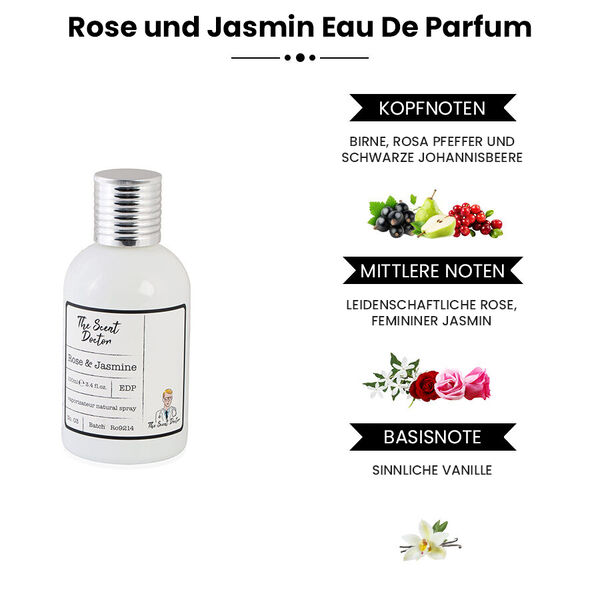 The Scent Doctor: Rose & Jasmin Eau de Parfum - 100ml image number 1