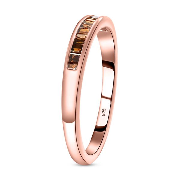 Roter Diamant-Ring, 925 Silber rosévergoldet  ca. 0,25 ct image number 5