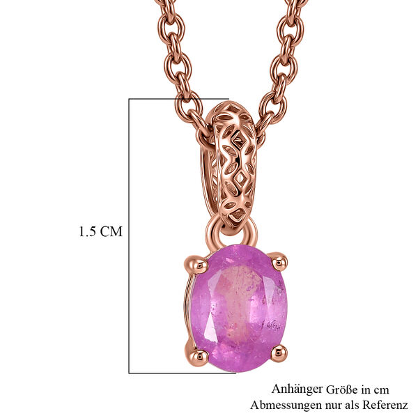 D'Joy Ilakaka rosa Saphir Anh&auml;nger mit 50cm Kette - 1 ct. image number 5