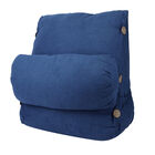 Dreidimensionales Dreieckskissen aus Samt, Dunkelblau