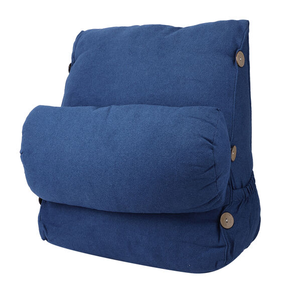 Ergonomisches Kissen aus Samt, Dunkelblau