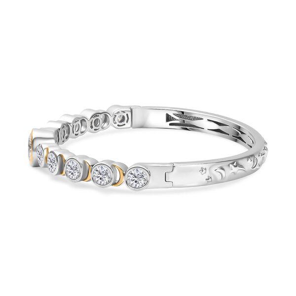 Zweifarbiges Moissanit Armreif, 19 cm - 6,78 ct. image number 4