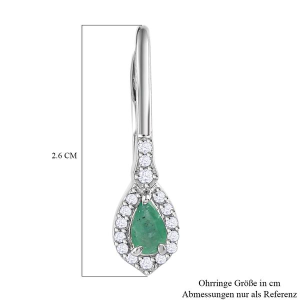 AAA Smaragd und Zirkon-Ohrringe - 0,65 ct. image number 5