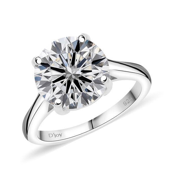 GRA zertifiziert Moissanit Ring 925 Silber rhodiniert (Gr&ouml;&szlig;e 18.00) ca. 5.50 ct image number 3