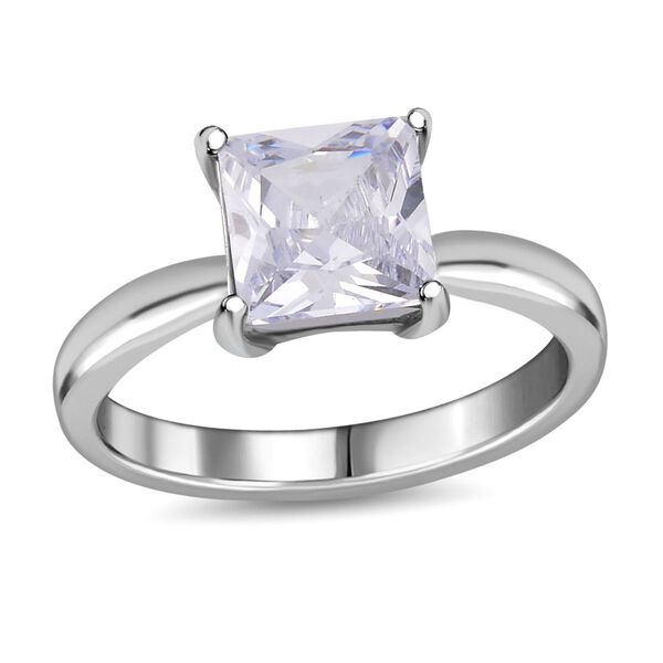 Weißer Zirkonia Schmuckset Reiner Edelstahl image number 4