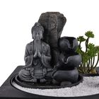 Buddha DIY Wasserbrunnen mit Licht und USB-Anschluss, Grau image number 5