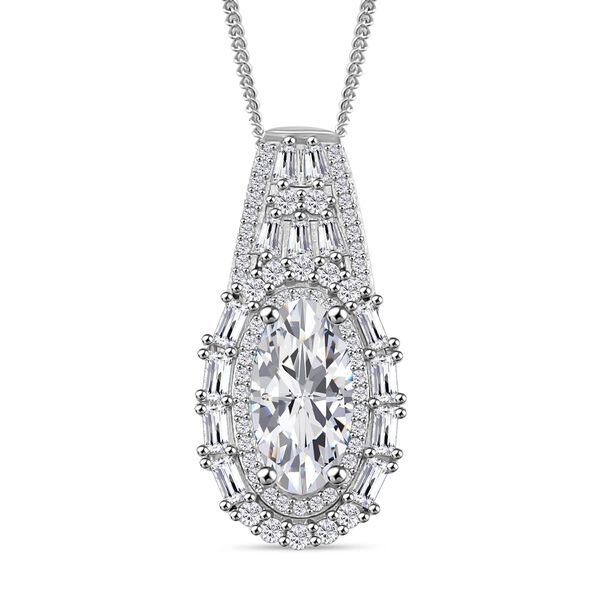 D'Joy Moissanit Anh&auml;nger mit 50cm Kette - 3,94 ct.