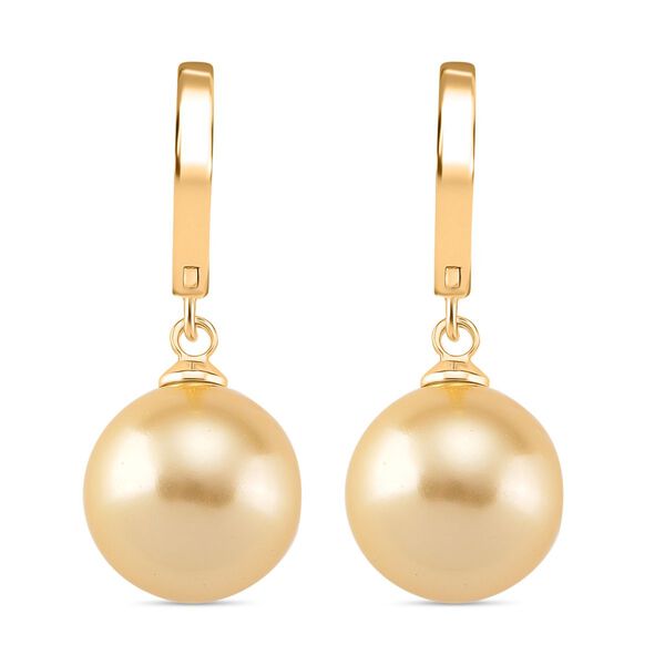 Goldene Muschelkernperle und Zirkonia Ohrringe image number 5