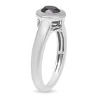Schwarzer Diamant Solitär Ring 925 Silber platiniert  ca. 1,00 ct image number 3