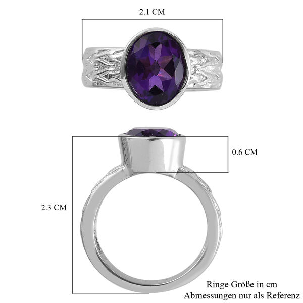 Lusaka Amethyst-Ring, reiner Edelstahl  ca. 2,37 ct image number 7