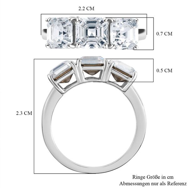 J Francis gefertigt mit SWAROVSKI- Wei&szlig;er Swarovski Kristall Ring image number 7