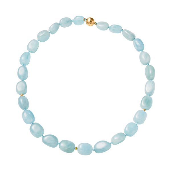 Aquamarin Halskette, ca. 50 cm, ca. 344.00 ct