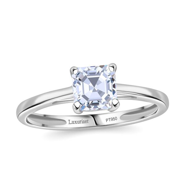 LUXURIANT IGI zertifizierter VS-EF Labor Diamant Ring in 950 Platin - 1 ct. image number 3