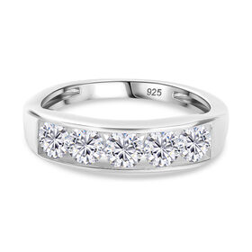 Moissanit Ring 925 Silber (Größe 18.00) ca. 1,02 ct