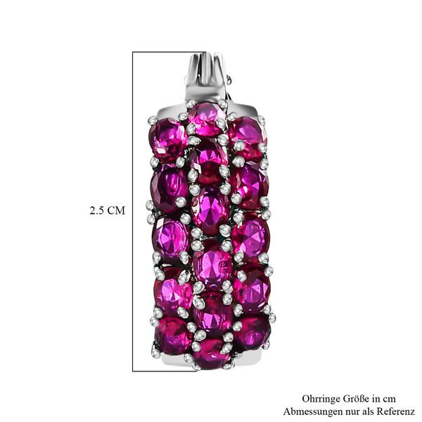 Roter Zirkonia Ohrringe  Edelstahl ca. 6.62 ct image number 4