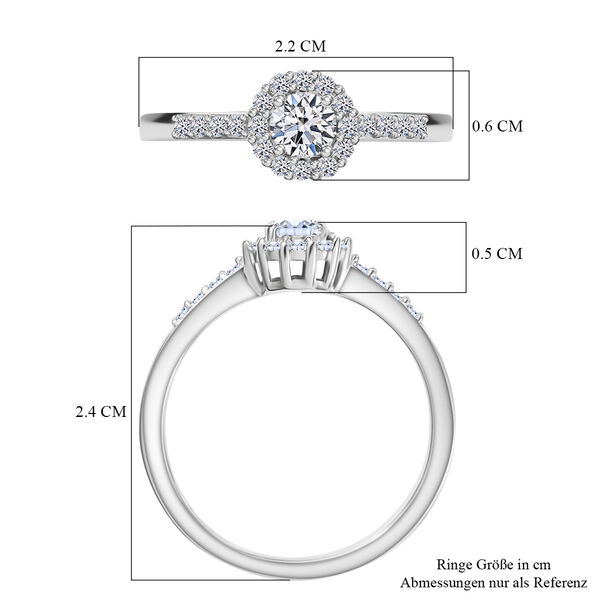 LUXURIANT SI-GH Labor Diamant Ring, 925 Silber rhodiniert - 0,50 ct. image number 7