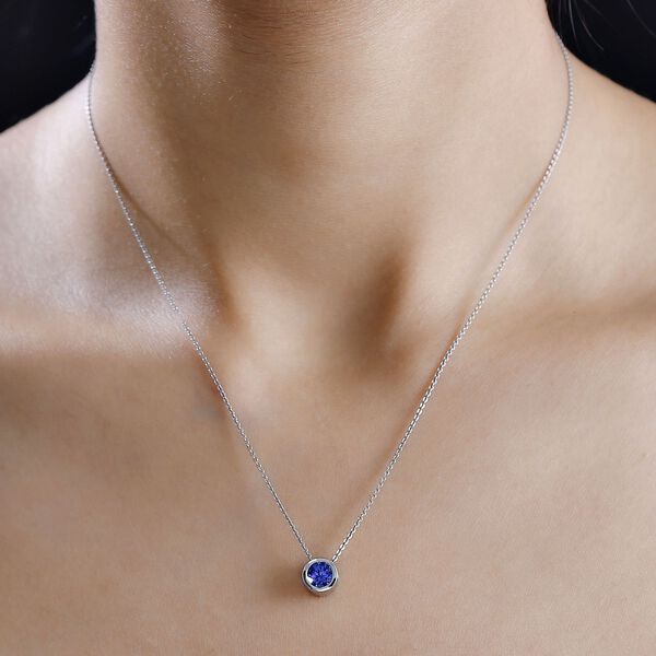 RHAPSODY AAAA Tansanit Anh&auml;nger in 950 Platin - 0,90 ct. image number 3